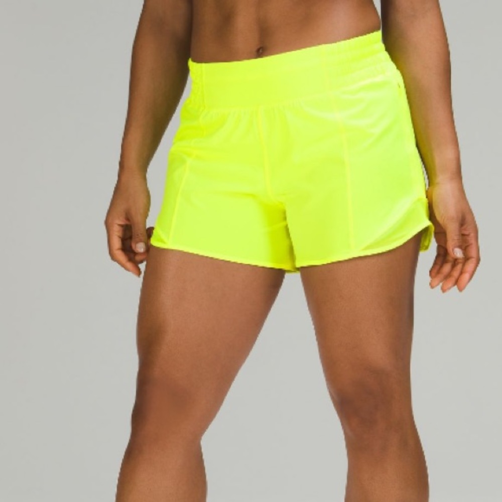 Lululemon Athletica Neon Yellow Athletic Shorts
